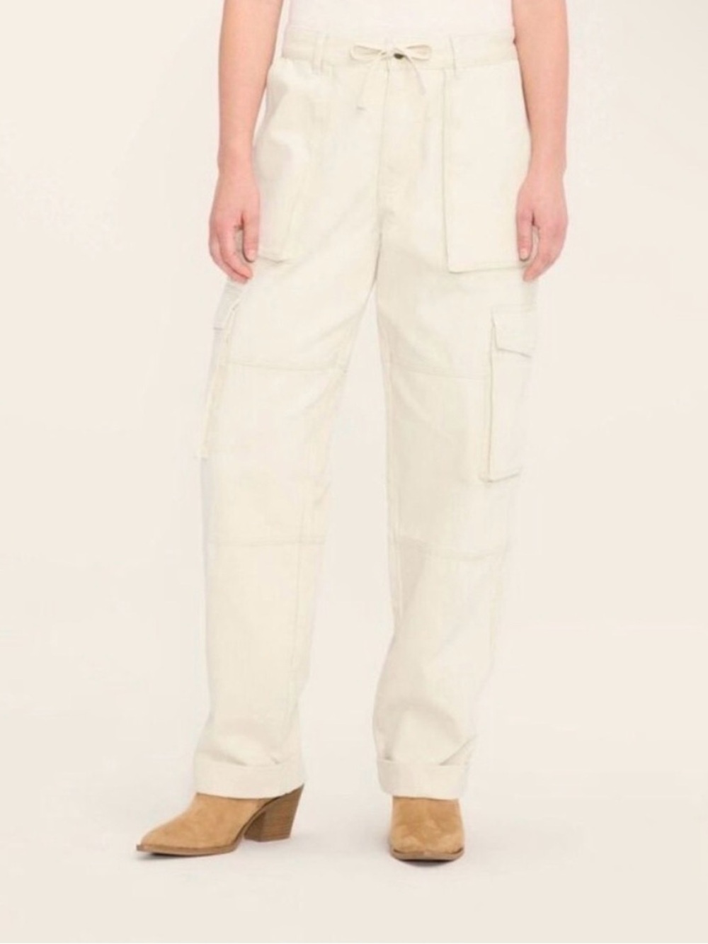 Woolrich Cream Cargo Utility Jeans